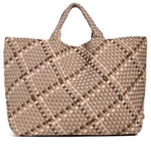 Naghedi tote bag large NWOT neoprene taupe beige St. Barths